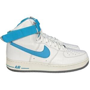 NIKE AIR FORCE ONE Men's CUSTOM SHOES Nike ID 444754-992 White Blue Size 12